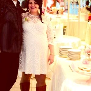 ASOS Maternity shift white lace. Sz 18